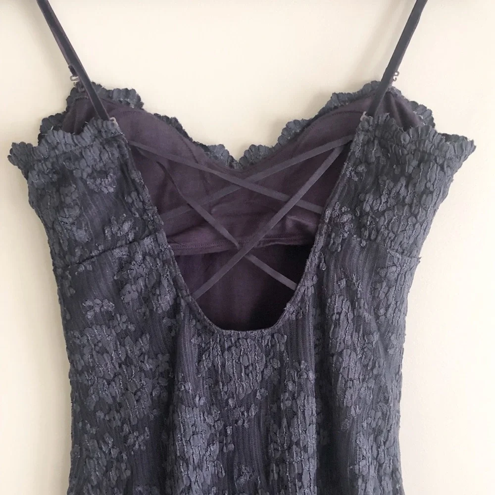 Free People Navy Lace Bodycon Minidress